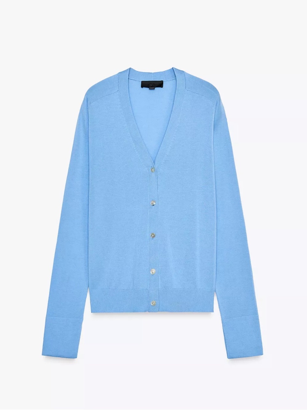 NWT Zara Medium Blue Fine Knit Cardigan